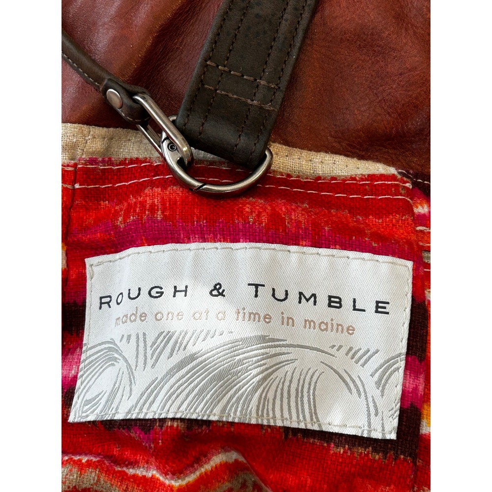 Rough And Tumble Bag Leather Cognac Distressed Boho Limited - Picture 15 of 15